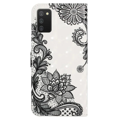 For Samsung Galaxy A03s (164.2 x 75.9 x 9.1mm) Case 3D Pattern Printed PU Leather Phone Cover