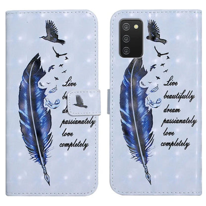 For Samsung Galaxy A03s (164.2 x 75.9 x 9.1mm) Case 3D Pattern Printed PU Leather Phone Cover