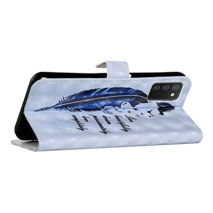 For Samsung Galaxy A03s (164.2 x 75.9 x 9.1mm) Case 3D Pattern Printed PU Leather Phone Cover