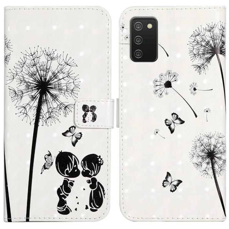 For Samsung Galaxy A03s (164.2 x 75.9 x 9.1mm) Case 3D Pattern Printed PU Leather Phone Cover