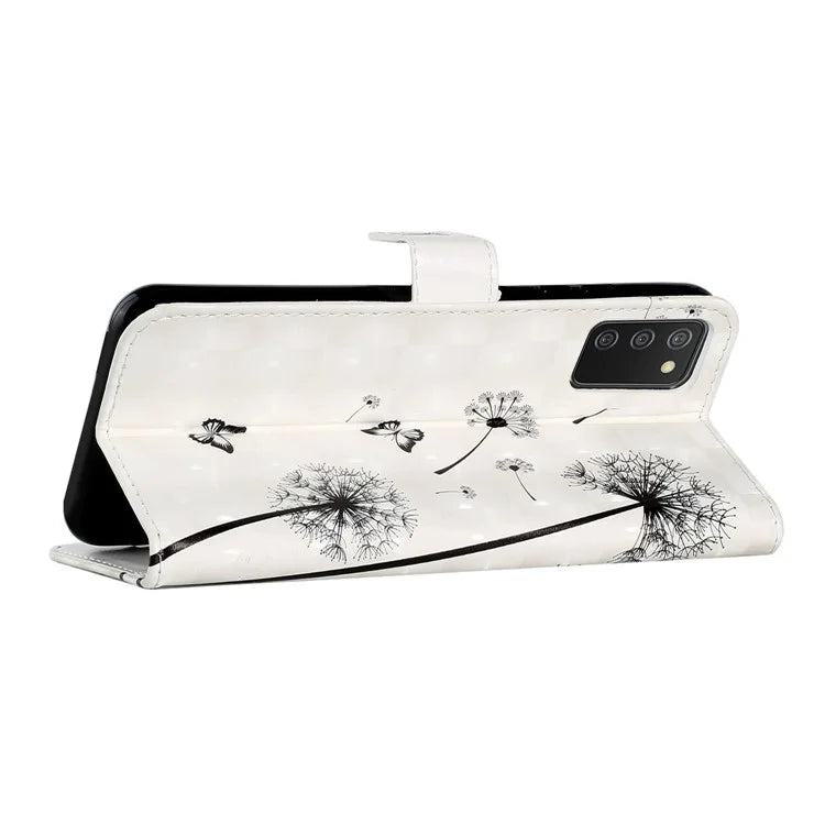 For Samsung Galaxy A03s (164.2 x 75.9 x 9.1mm) Case 3D Pattern Printed PU Leather Phone Cover
