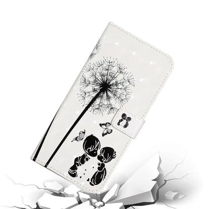 For Samsung Galaxy A03s (164.2 x 75.9 x 9.1mm) Case 3D Pattern Printed PU Leather Phone Cover