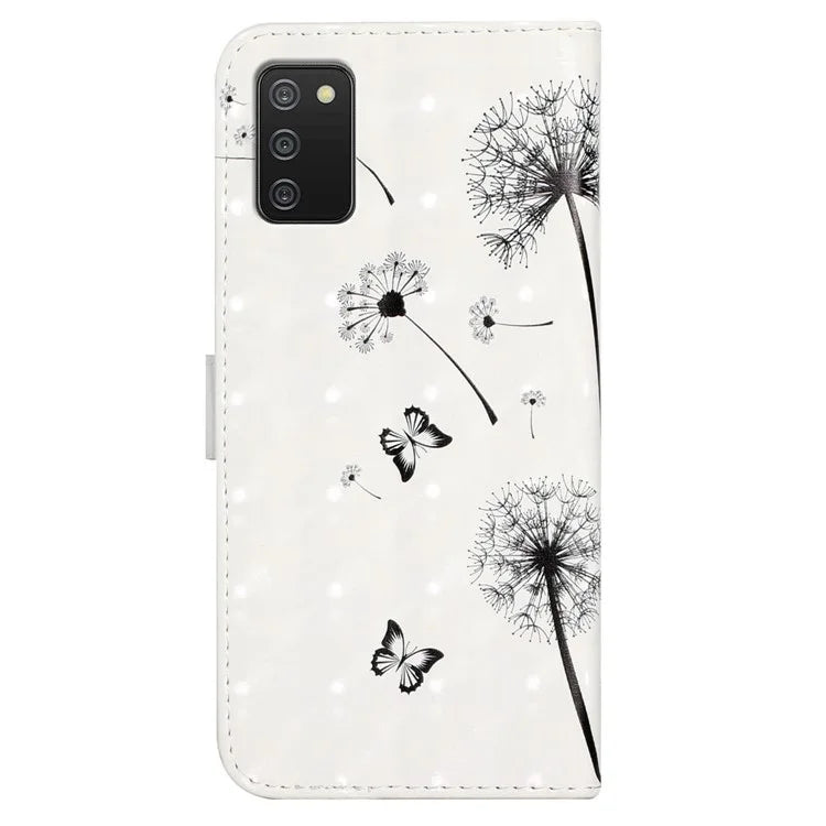 For Samsung Galaxy A03s (164.2 x 75.9 x 9.1mm) Case 3D Pattern Printed PU Leather Phone Cover