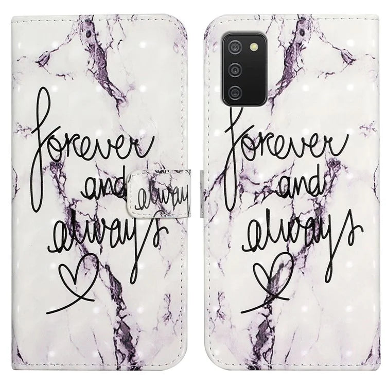 For Samsung Galaxy A03s (164.2 x 75.9 x 9.1mm) Case 3D Pattern Printed PU Leather Phone Cover