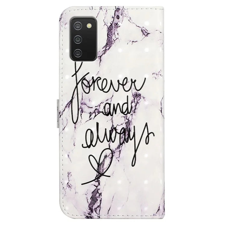For Samsung Galaxy A03s (164.2 x 75.9 x 9.1mm) Case 3D Pattern Printed PU Leather Phone Cover
