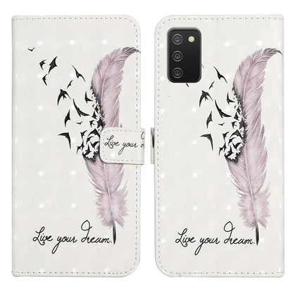 For Samsung Galaxy A03s (164.2 x 75.9 x 9.1mm) Case 3D Pattern Printed PU Leather Phone Cover