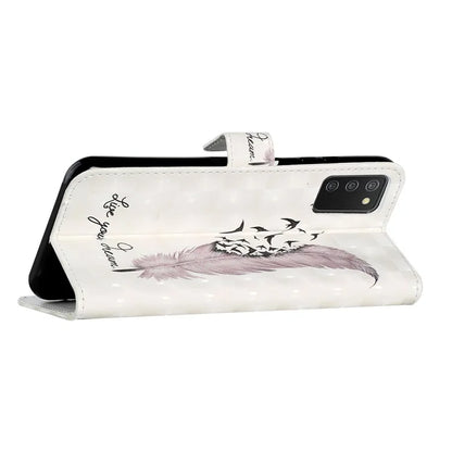 For Samsung Galaxy A03s (164.2 x 75.9 x 9.1mm) Case 3D Pattern Printed PU Leather Phone Cover