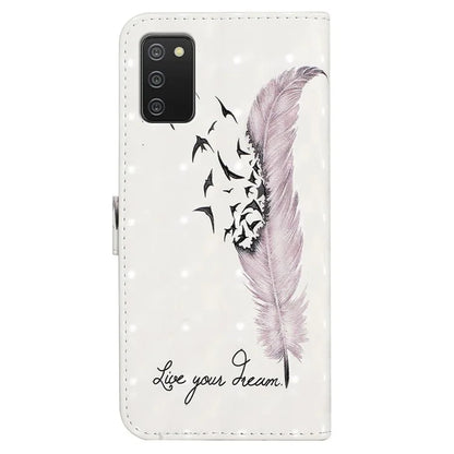 For Samsung Galaxy A03s (164.2 x 75.9 x 9.1mm) Case 3D Pattern Printed PU Leather Phone Cover
