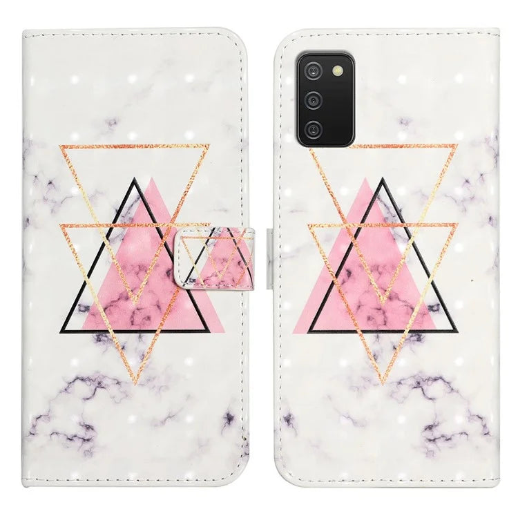 For Samsung Galaxy A03s (164.2 x 75.9 x 9.1mm) Case 3D Pattern Printed PU Leather Phone Cover