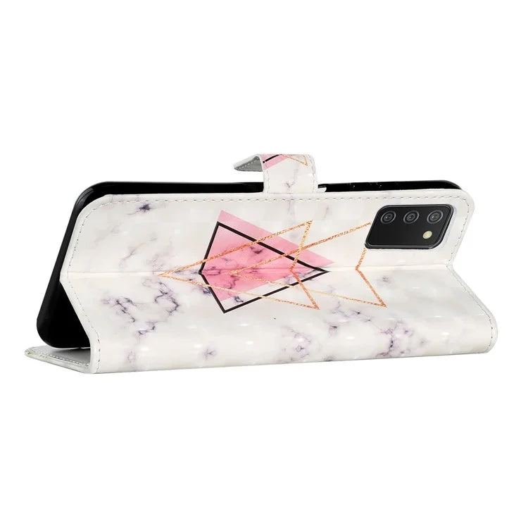 For Samsung Galaxy A03s (164.2 x 75.9 x 9.1mm) Case 3D Pattern Printed PU Leather Phone Cover