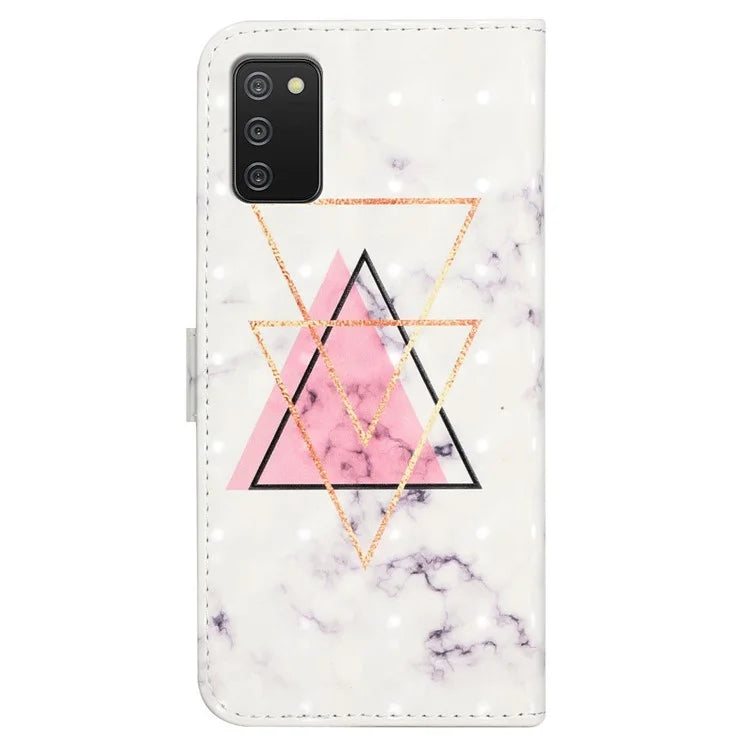 For Samsung Galaxy A03s (164.2 x 75.9 x 9.1mm) Case 3D Pattern Printed PU Leather Phone Cover