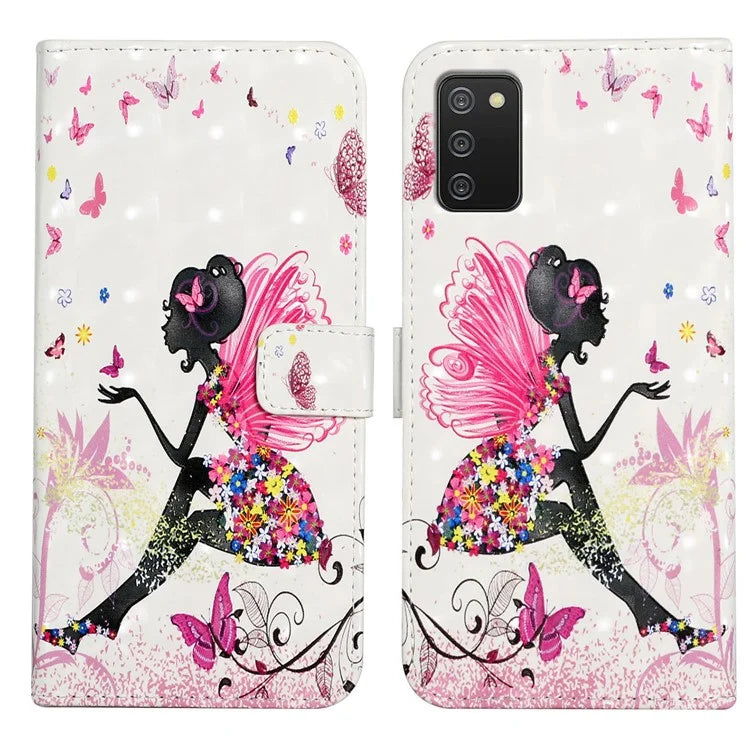 For Samsung Galaxy A03s (164.2 x 75.9 x 9.1mm) Case 3D Pattern Printed PU Leather Phone Cover