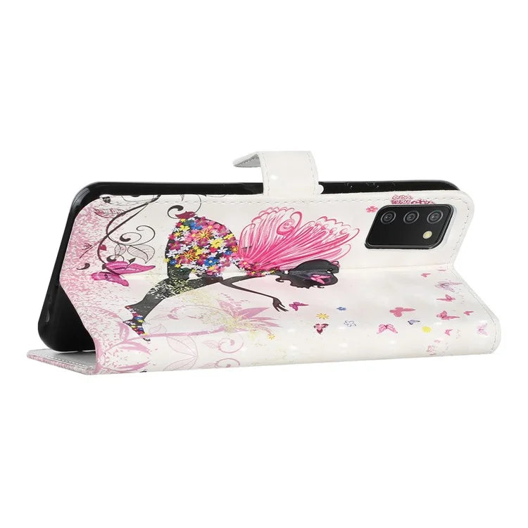 For Samsung Galaxy A03s (164.2 x 75.9 x 9.1mm) Case 3D Pattern Printed PU Leather Phone Cover