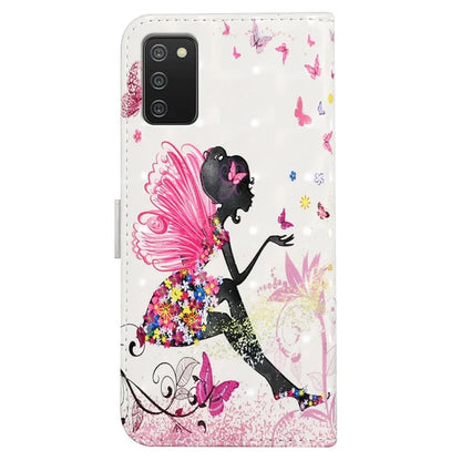 For Samsung Galaxy A03s (164.2 x 75.9 x 9.1mm) Case 3D Pattern Printed PU Leather Phone Cover