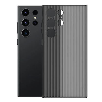 For Samsung Galaxy S23 Ultra Case Corrugated Texture Matte PC Skin-touch Phone Cover