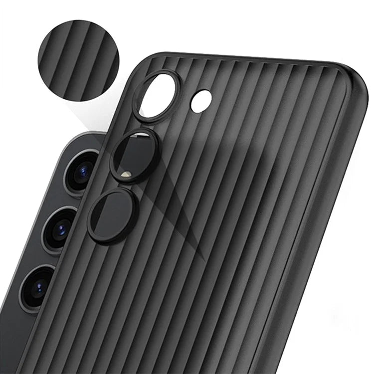 For Samsung Galaxy S23 Case Corrugated Texture Anti-scratch Hard PC Phone Cover