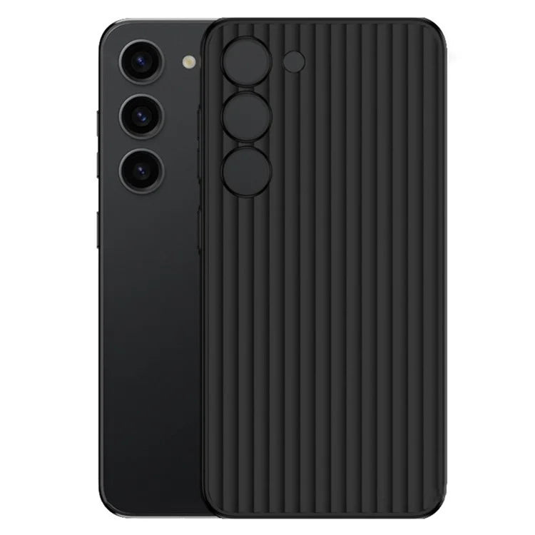 For Samsung Galaxy S23 Case Corrugated Texture Anti-scratch Hard PC Phone Cover