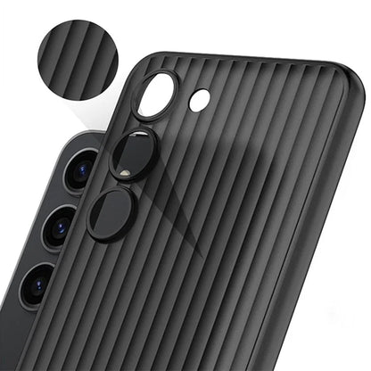 For Samsung Galaxy S23 Case Corrugated Texture Anti-scratch Hard PC Phone Cover