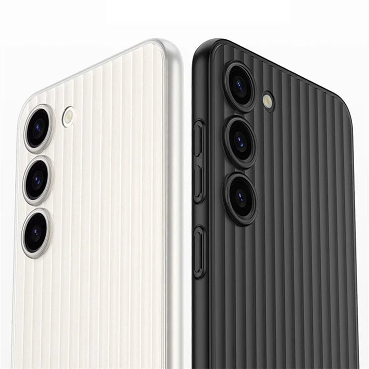 For Samsung Galaxy S23+ Case Corrugated Texture PC Phone Cover Back Shell