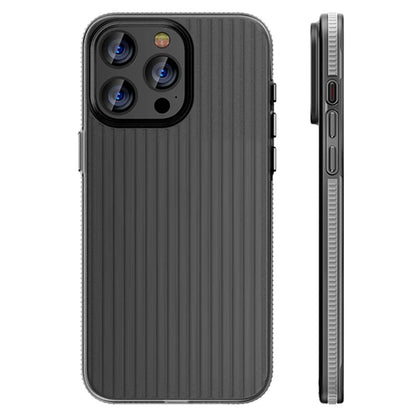 For iPhone 15 Pro Max Case Corrugated Texture Shockproof Matte PC Phone Cover