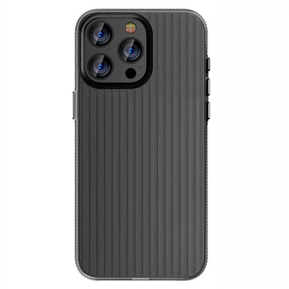 For iPhone 15 Pro Max Case Corrugated Texture Shockproof Matte PC Phone Cover