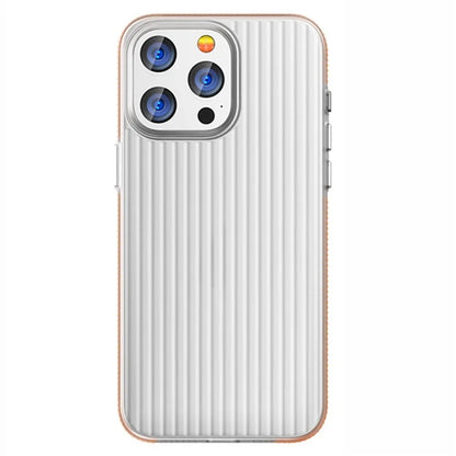 For iPhone 15 Pro Max Case Corrugated Texture Shockproof Matte PC Phone Cover