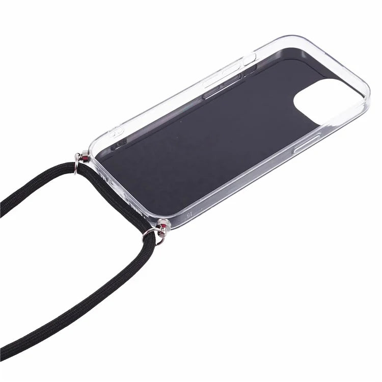 AW Series Sparkle Epoxy TPU Case for iPhone 14 Plus Case Shockproof Phone Cover with Lanyard