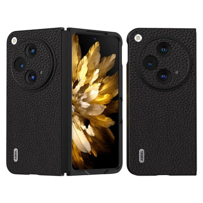 ABEEL For Oppo Find N3 5G / OnePlus Open Case Genuine Cow Leather Hard PC Shell Cover