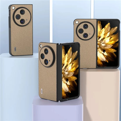 ABEEL For Oppo Find N3 5G / OnePlus Open Case Genuine Cow Leather Hard PC Shell Cover