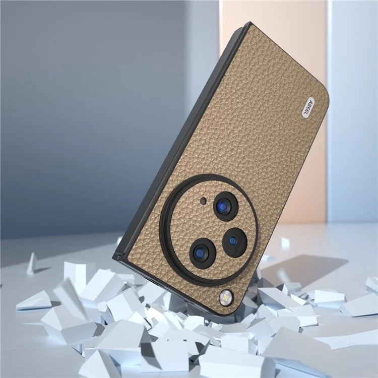 ABEEL For Oppo Find N3 5G / OnePlus Open Case Genuine Cow Leather Hard PC Shell Cover