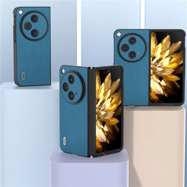ABEEL For Oppo Find N3 5G / OnePlus Open Case Genuine Cow Leather Hard PC Shell Cover