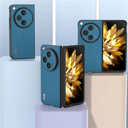 ABEEL For Oppo Find N3 5G / OnePlus Open Case Genuine Cow Leather Hard PC Shell Cover