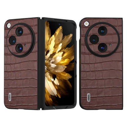 ABEEL For Oppo Find N3 5G / OnePlus Open Case Genuine Cow Leather+PC Back Phone Cover