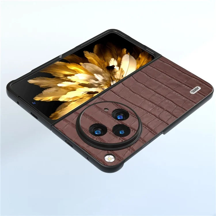 ABEEL For Oppo Find N3 5G / OnePlus Open Case Genuine Cow Leather+PC Back Phone Cover