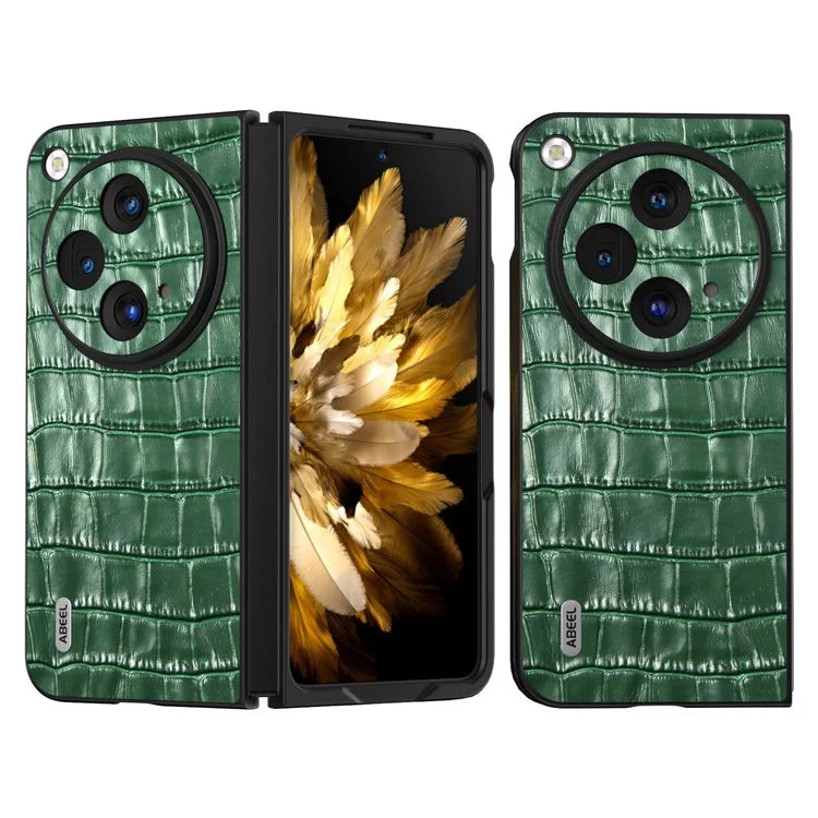 ABEEL For Oppo Find N3 5G / OnePlus Open Case Genuine Cow Leather+PC Back Phone Cover