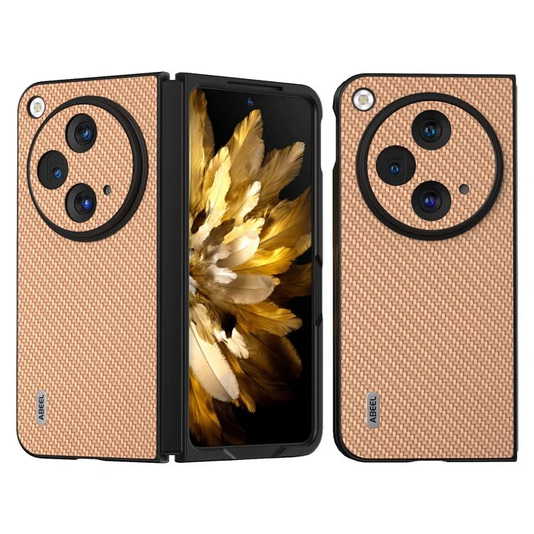 ABEEL For Oppo Find N3 5G / OnePlus Open Case PU Leather Carbon Fiber Texture Back Cover