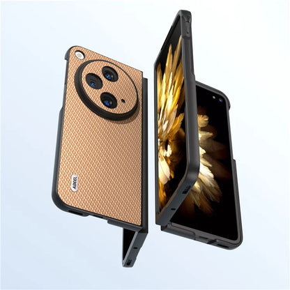 ABEEL For Oppo Find N3 5G / OnePlus Open Case PU Leather Carbon Fiber Texture Back Cover