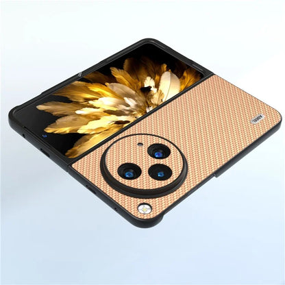 ABEEL For Oppo Find N3 5G / OnePlus Open Case PU Leather Carbon Fiber Texture Back Cover