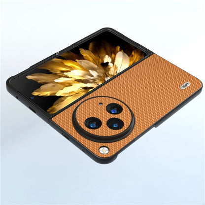 ABEEL For Oppo Find N3 5G / OnePlus Open Case PU Leather Carbon Fiber Texture Back Cover