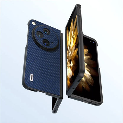 ABEEL For Oppo Find N3 5G / OnePlus Open Case PU Leather Carbon Fiber Texture Back Cover