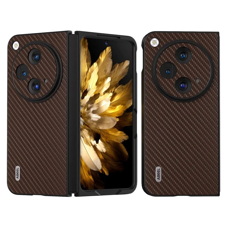 ABEEL For Oppo Find N3 5G / OnePlus Open Case PU Leather Carbon Fiber Texture Back Cover