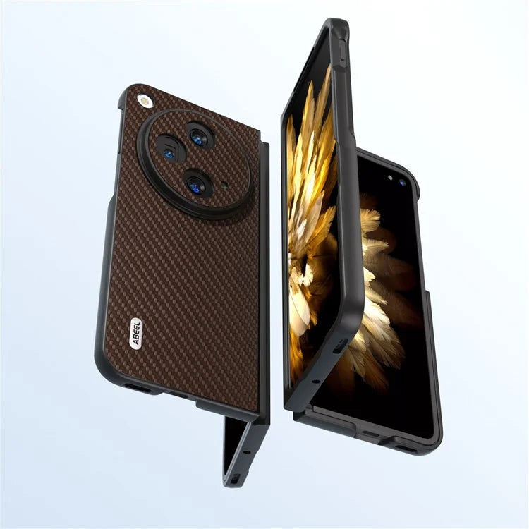 ABEEL For Oppo Find N3 5G / OnePlus Open Case PU Leather Carbon Fiber Texture Back Cover