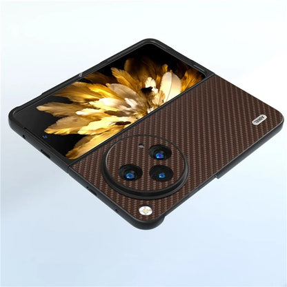 ABEEL For Oppo Find N3 5G / OnePlus Open Case PU Leather Carbon Fiber Texture Back Cover