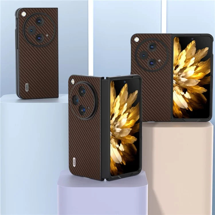 ABEEL For Oppo Find N3 5G / OnePlus Open Case PU Leather Carbon Fiber Texture Back Cover