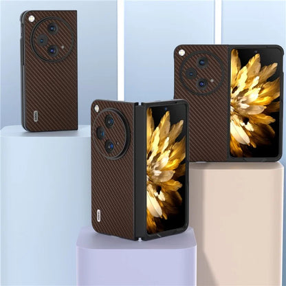 ABEEL For Oppo Find N3 5G / OnePlus Open Case PU Leather Carbon Fiber Texture Back Cover