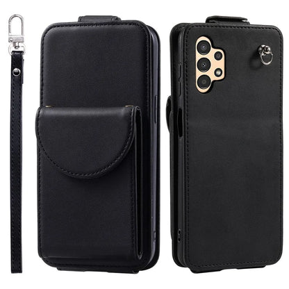 For Samsung Galaxy A13 4G / 5G Case Leather Vertical Flip Phone Cover with Straps