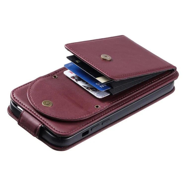 For Samsung Galaxy A13 4G / 5G Case Leather Vertical Flip Phone Cover with Straps