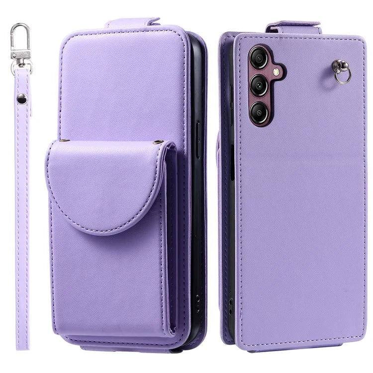 For Samsung Galaxy A14 4G / 5G Case PU Leather Crossbody Wallet Phone Cover with Straps