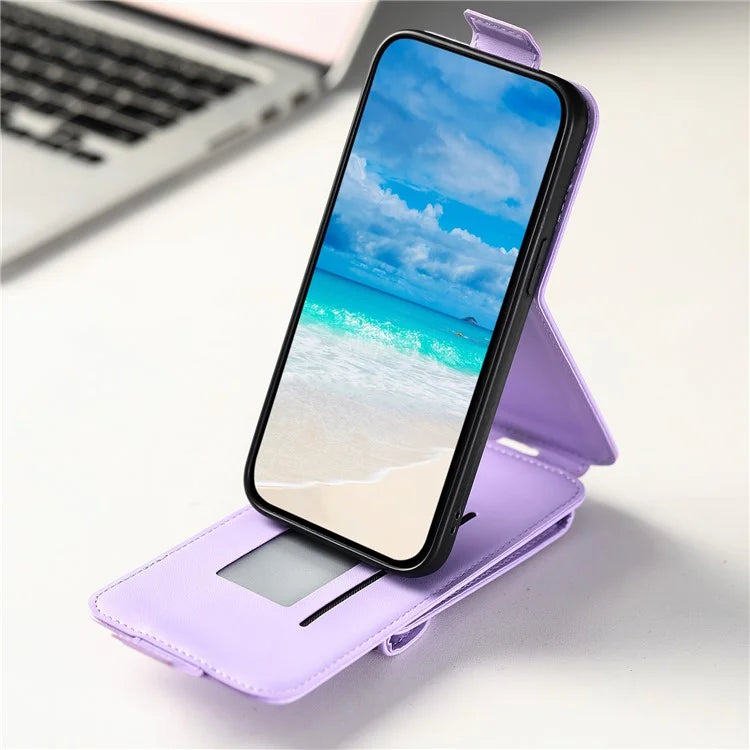 Card Bag Phone Case for Samsung Galaxy A05s 4G PU Leather + TPU Vertical Flip Phone Cover Wallet