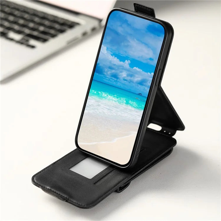 Card Bag Phone Case for Samsung Galaxy A05s 4G PU Leather + TPU Vertical Flip Phone Cover Wallet